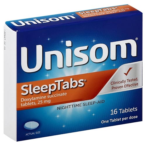 Image for Unisom Nighttime Sleep-Aid, 25 mg, Tablets,16ea from Total Health Care Pharmacy