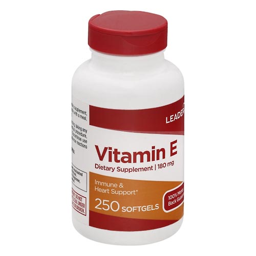 Image for Leader Vitamin E, 180 mg, Softgels,250ea from Total Health Care Pharmacy