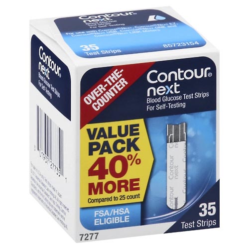 Image for Contour Blood Glucose Test Strips, Value Pack,35ea from Total Health Care Pharmacy